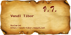 Vendl Tibor névjegykártya