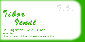 tibor vendl business card